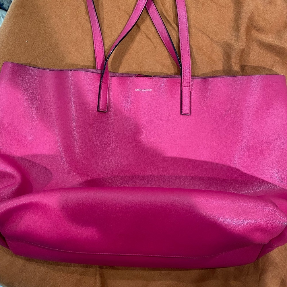Pink Saint Laurent shopper tote should bag